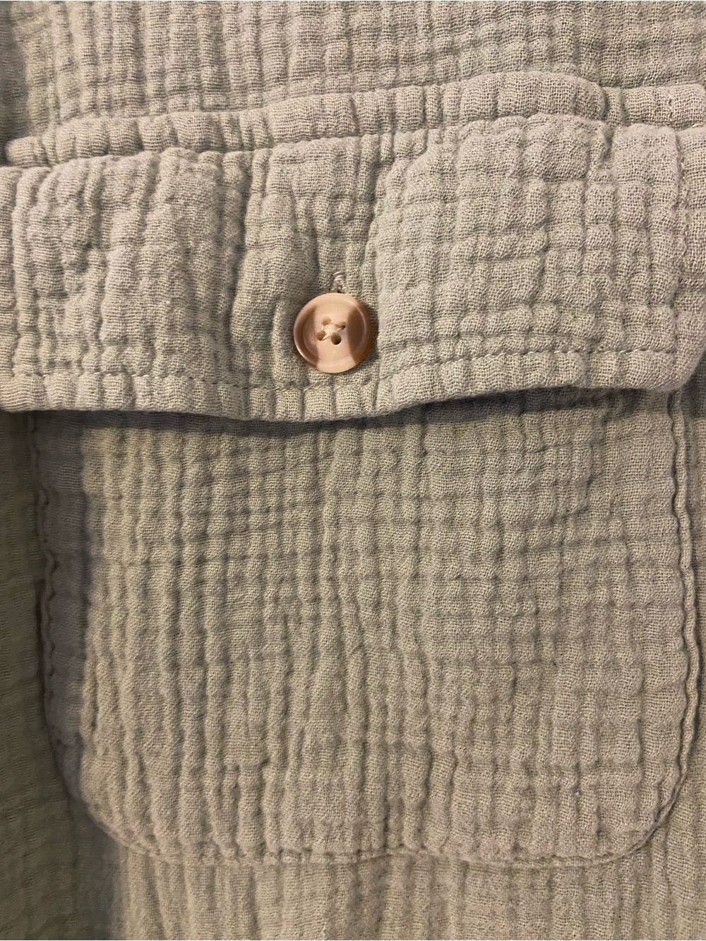 Thread & Supply Olive Utility Button-Front/Shacket - Picture 8 of 8